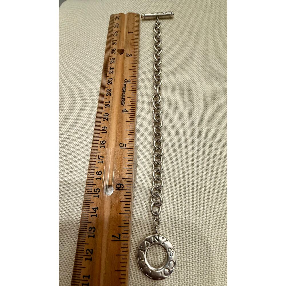 Vintage Authentic Tiffany & Co Sterling 925 Toggle Bracelet 6.75” 25g COA - Picture 4 of 11